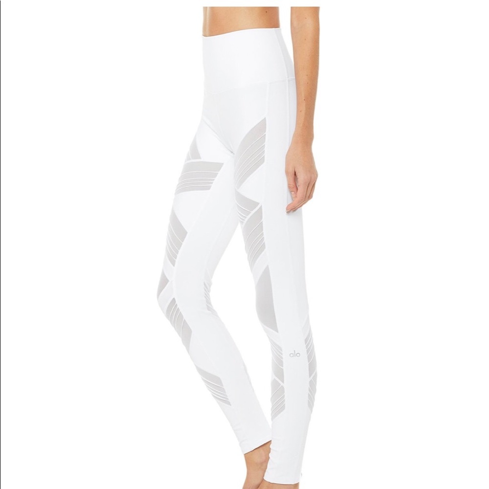 white alo yoga high waist legging